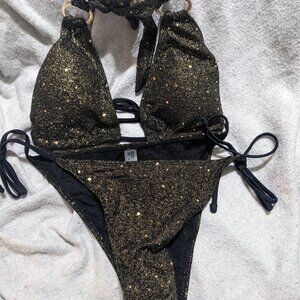Black and gold bikini